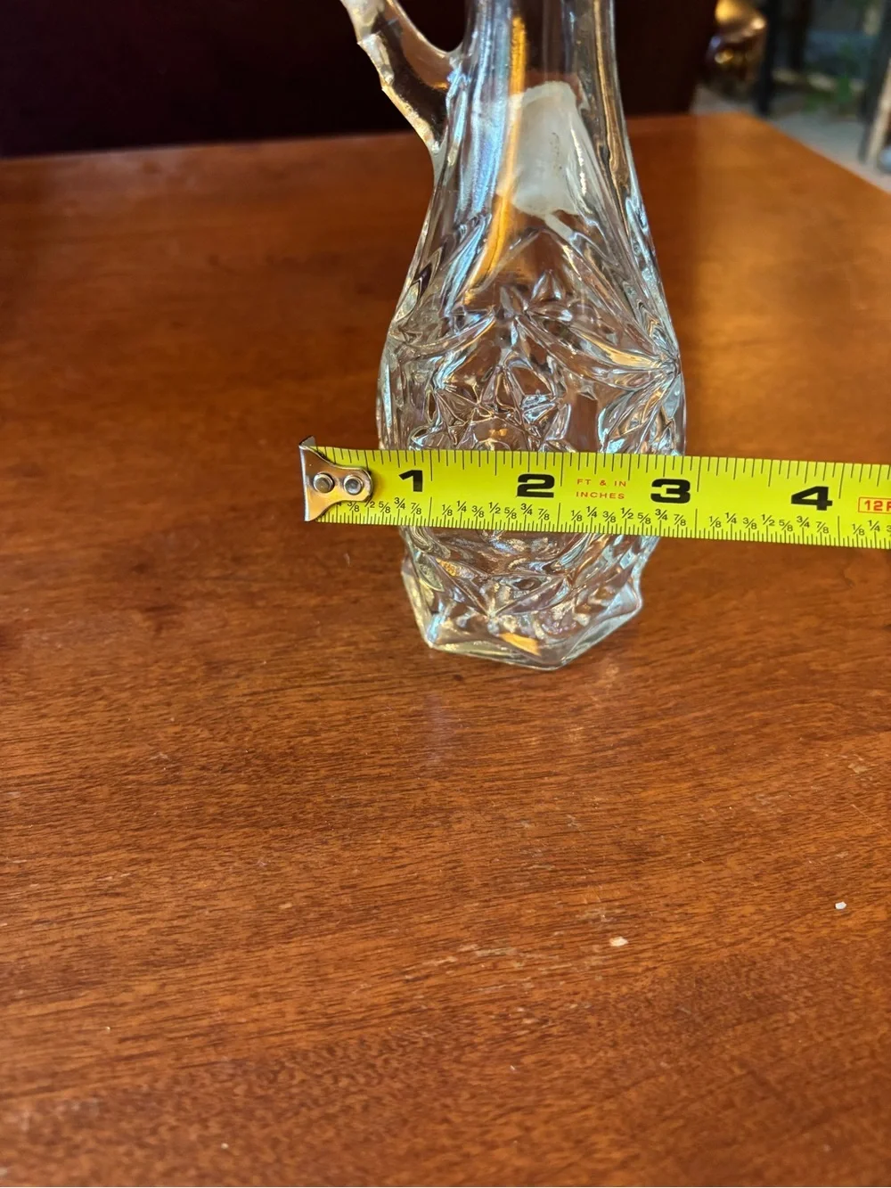 vintage Anchor Hocking Early American Prescut clear glass oil or vinegar cruet